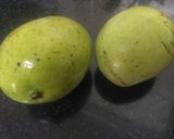 A picture of step 1 of Amlechi Uddamethi Raw Mango curry.