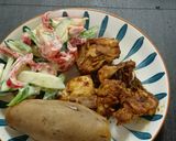 Gambar langkah 4 resipi Ayam panggang kari.