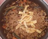 A picture of step 3 of Sofie's veg fusion noodle.