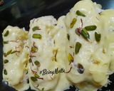 A picture of step 5 of Kesar Malai Rolls.