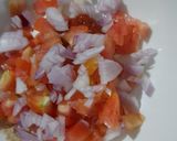 A picture of step 2 of Mayonnaise salsa vegetables dip.