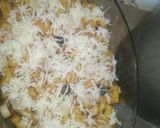 A picture of step 5 of Mexican cheese pasta.