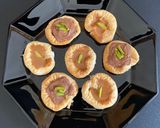 A picture of step 4 of Biscoff/ chocolate baklava.