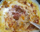 A picture of step 4 of Urad kadhi with rice.
