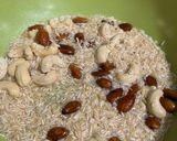 A picture of step 1 of Rice laddo.