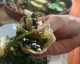 A picture of step 7 of Wild dandelion leaves in olive oil.
