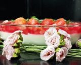 A picture of step 6 of Strawberry mahalabia ||Arabic dessert || strawberry milk pudding.