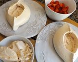 Foto del paso 4 de la receta Barquitas de merengue rellenas de crema de ricota y fresas