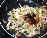 A picture of step 2 of Left-over roti Nachos with Mango-Avocado salad.