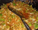 A picture of step 10 of Tikka macroni.