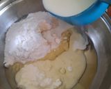 A picture of step 1 of Lamington chocolate cake.
