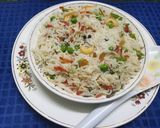 A picture of step 2 of Veg Fried Rice.