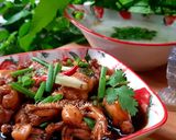 A picture of step 3 of SINGAPOREAN DISH: SINGAPORE FROG PORRIDGE 🇸🇬.