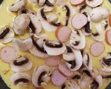 A picture of step 3 of My Mushroom & Smoked cooked sausage omelette.