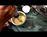 A picture of step 1 of Khandvi.