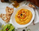 A picture of step 7 of Roasted Carrot Hummus.