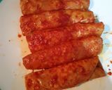 A picture of step 5 of Tacos Rojos (Potosino Tacos or Camila Tacos).