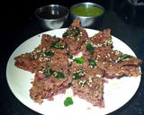 A picture of step 8 of Ragi Veg Dhokla.