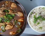 A picture of step 9 of Thai Chicken,Mushroom fried Rice.