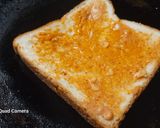 A picture of step 2 of Schezwan bread sandwich.