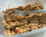 Foto del paso 16 de la receta: 👇🏻Tortitas de carne con verduras y dobladas de carne ⚠️⚠️ADVERTENCIA: Primero haz la receta de la salsa