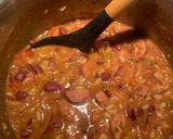 A picture of step 5 of Easy jambalaya/red beans and rice.
