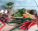 Foto langkah ke 2 dari resep Oseng bunga pepaya (kembang grandel) mix teri gunduL.
