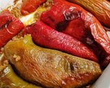 Foto del paso 16 de la receta Pimientos rellenos de carne y gratinados con salsa de puerro
