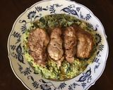 A picture of step 2 of California Farm Watercress Mashed Potatoes.