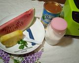 A picture of step 1 of Watermelon & pineapple smoothie.