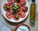 Une image de l'étape 5 de Salade de tomate et anchois.