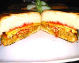 A picture of step 5 of Chicken shami burger.
