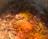 A picture of step 2 of Mince meat 🥩 for filling.