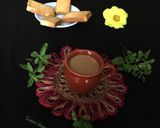 A picture of step 6 of Tulsi Chai.