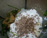 A picture of step 3 of Green Raita.
