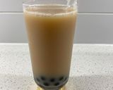 A picture of step 6 of Taiwanese milky bubble tea (iced or hot).