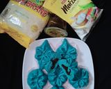 Foto langkah ke 7 dari resep Bakpao Bunga Telang (No Mikser).