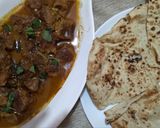 A picture of step 4 of Bhunna gosht.