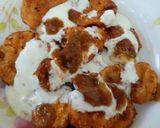 A picture of step 5 of Crispy Sweet potato chaat.