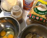 Hình bước làm 1 của món Bánh chuối hạnh nhân