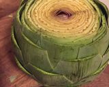 A picture of step 1 of Fresh Artichokes with Aioli.