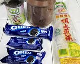 Gambar langkah 1 resipi Puding Milo Oreo.