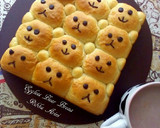 Foto langkah ke 8 dari resep Eggless Bear Bread (Roti beruang tanpa telur) lembut banget.