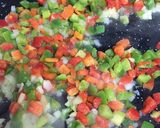 A picture of step 1 of Paella with Frozen Seafood Mix and Vegetables 🥘.