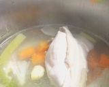 A picture of step 1 of Korean Dakgaejang.