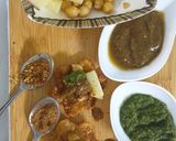 A picture of step 3 of One bite papri chana chat.