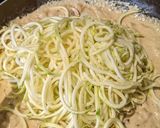 A picture of step 6 of Courgette spaghetti in cream sauce - gluten free, spiralized veg.