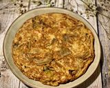 Foto del paso 4 de la receta: Tortilla de alcachofas y gambas