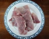 Hình bước làm 1 của món Khô heo giả bò nướng