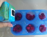 Foto langkah ke 3 dari resep Es Loli Buah Naga (Dragon Fruit Popsicle).